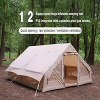 Tente gonflable portable de luxe pour événements, double couche, imperméable, 8m, deux chambres, en coton Oxford, pour bébé, idéale pour l'aventure en plein air