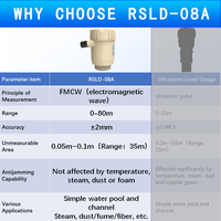 OEM ODM 80GHz Radar Water Level Meter Sensor Level Radar Non-Kontak RS485 Modbus