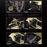Mould King 13184 Technical MOC APP RC Motorized SUV Car Model DIY Assembly Brick Plastic Toys Gift 42110 Building Block Set