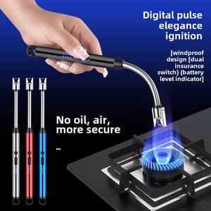 Penjualan terlaris pemantik dapur antarmuka Tpe-C pemantik api pulsa busur tahan angin pistol pengapian pengisi daya USB Sub dibuat logam tahan lama - Product Image 3