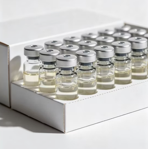 Silver Aluminum <b>Crimp</b> Cap Clear Borosilicate Mini Vials Box Pack Glass Bottles For Powder & Liquid Sample Display Storage - Product Image 4