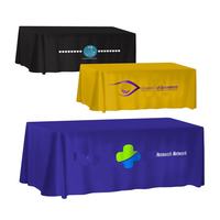 Housse de table personnalisée pour événements, impression de logo, couverture de table en spandex pleine couleur, publicité commerciale, salon professionnel, 6 pieds, 8 pieds