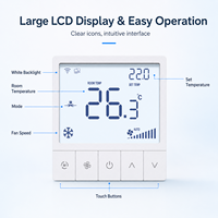 Nouvelle Arrivée Thermostat d'ambiance intelligent WIFI programmable à écran tactile pour climatiseur central à ventilo-convecteur, à économie d'énergie