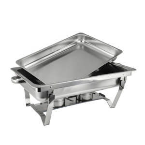 Faltbarer Rahmen Food Pan Kraftstoff halter Deckel Edelstahl Buffet Server und Wärmer für Hotel & Restaurant Bankette & Hochzeiten - Product Image 3