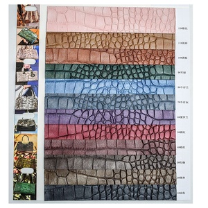 High Quality Alligator Embossed Designer <strong>PU</strong> Faux <strong>Leather</strong> Fabric for Handbags and Shoes - Product Image 2