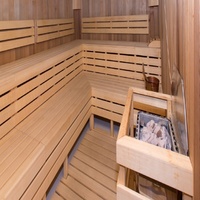 Sauna à vapeur en bois traditionnel de vente chaude pièce pour 2-4 personnes avec fonction de douche