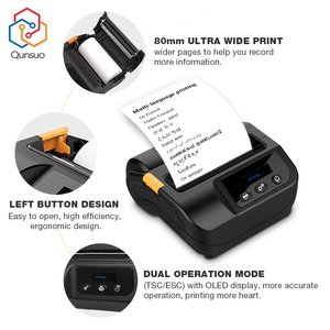 Qunsuo Máy In Nhiệt QS-8003 80Mm Di Động <span class=keywords><strong>Mini</strong></span> Xách Tay <span class=keywords><strong>USB</strong></span> Màu Xanh Răng Nhiệt Nhận Máy In Nhãn - Product Image 5