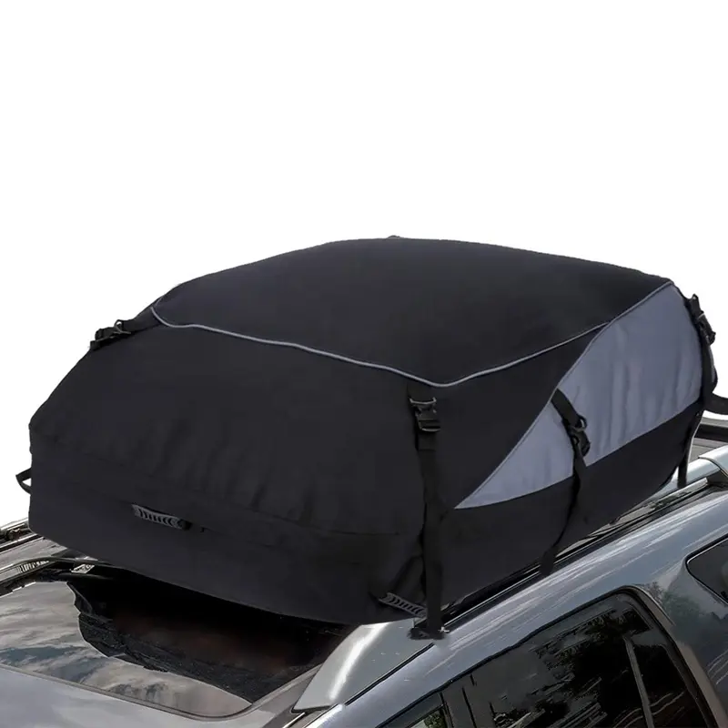 20 Cubic impermeabile car top portapacchi soft shell con cinghie larghe borsa da carico per auto sul tetto