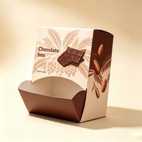 Boîte d'emballage en carton biodégradable pour bonbons, type pop-up, qualité alimentaire, pour présentation de chocolats, vente en gros