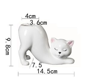 Creativo lindo gato <span class=keywords><strong>de</strong></span> cerámica <span class=keywords><strong>cola</strong></span> columna maceta Animal <span class=keywords><strong>de</strong></span> dibujos animados suculenta mono <span class=keywords><strong>cola</strong></span> <span class=keywords><strong>Cactus</strong></span> maceta para vacaciones <span class=keywords><strong>de</strong></span> Navidad - Product Image 6