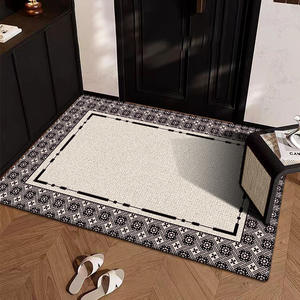 Tapis carré imprimé en imitation sisal fabriqué à la machine, élégant, antidérapant, en polyester, 1,5 mm d'épaisseur, style moderne et simple, tapis de sol, paillasson - Product Image 6