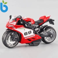 Mini moto de course de simulation pour garçon, modèle réduit en alliage métallique à rétrofriction