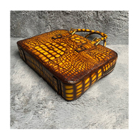 Sac porte-documents en peau de crocodile véritable de marque personnalisée de qualité supérieure pour hommes