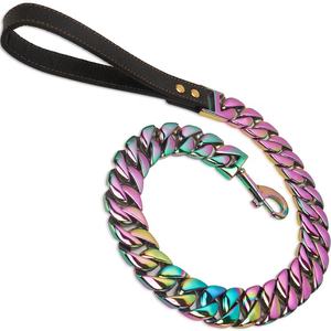 <span class=keywords><strong>Collar</strong></span> de cadena de lujo para mascotas de calidad superior, cadena de plomo para perros Pitbull, correa de perro dorada para perros grandes de alta resistencia, <span class=keywords><strong>Collar</strong></span> de cadena para mascotas Pitbull - Product Image 5