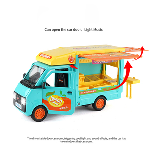 Modèle de camion de restauration en alliage Wuling sous licence officielle, échelle 1:18, jouet moulé sous pression à rétrofriction pour enfants de 5 à 13 ans et plus, cadeau de Noël unisexe - Product Image 5