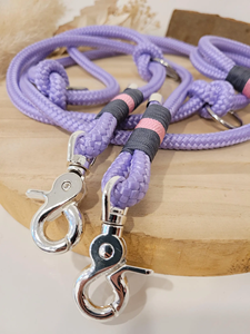 Laisse et collier d'entraînement pour chien en nylon, best-seller, en violet, gris et rose, pour la marche et la course - Product Image 4