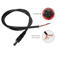 Câble d'alimentation mâle DC5.5*2.5mm à conducteur en cuivre et gaine en PVC, personnalisé en usine, pour charge basse tension 12V 24V