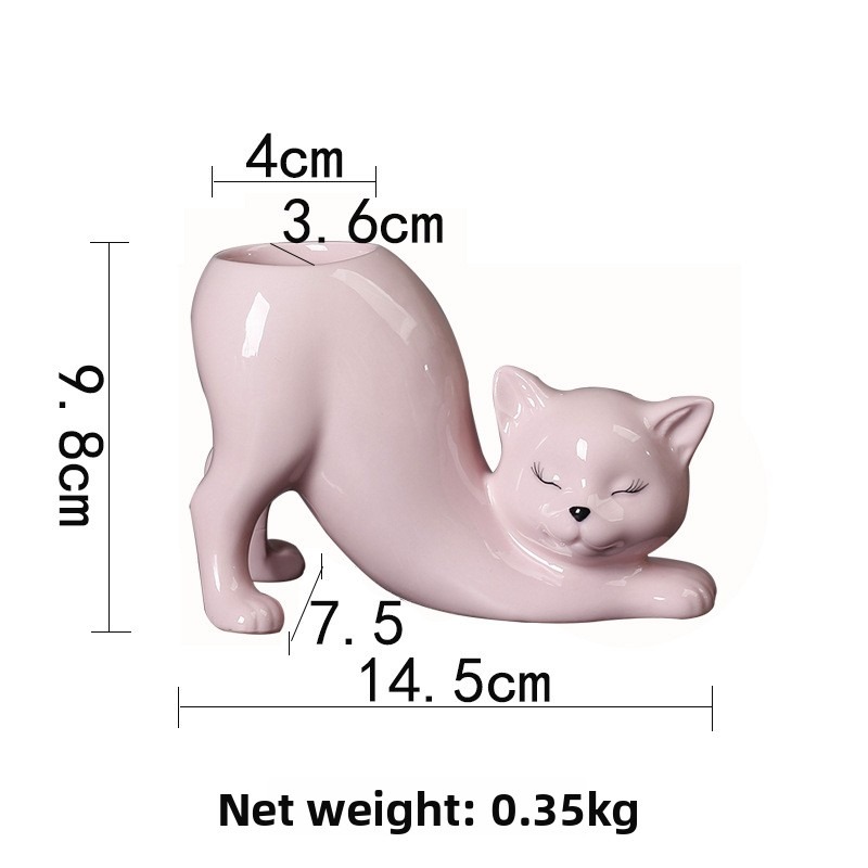 Gatto giocoso rosa