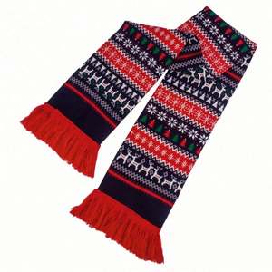 Écharpe de supporter de football longue personnalisée avec logo imprimé pour la promotion hivernale - Product Image 4