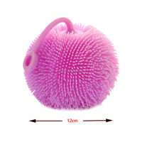 Balle anti-stress TPR douce et colorée, jouets à presser, balle anti-stress avec lumière, faible quantité minimale de commande, 12cm