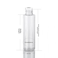 Flacon en plastique PET transparent de 100 ml pour crème pour le visage, lotion, emballage cosmétique, flacon vide imprimé en sérigraphie, bouchon PJ100