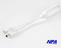 Divisor PoE de Plástico Impermeable de 48V a 12V 2A 15W IEEE 802.3af/at Dual PD 12/36 o 45/78 DC 5.5x2.1mm QoS para Cámaras IP CCTV