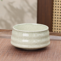 Ensemble cadeau de thé matcha en céramique moderne en gros, bol à matcha en céramique à bouche ronde