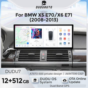Reproductor Multimedia para Auto DUDUAUTO con Carplay y Android Auto, Navegación GPS 2Din para <span class=keywords><strong>BMW</strong></span> X5 E70 X6 E71 2008-2013 CIC CCC - Product Image 1