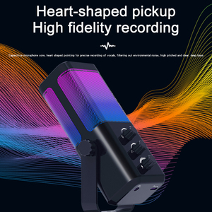 Microphone de jeu professionnel M7 RGB, multi-directionnel, à réduction de bruit, portable, léger, filaire, type C, pour PC/<span class=keywords><strong>PS5</strong></span> Live - Product Image 5