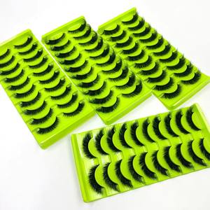 10 pares de pestañas postizas naturales 3D pestañas de visón Wispy Faux Mink pestañas hechas a mano ojo de gato extensión de pestañas herramientas de maquillaje de belleza - Product Image 2