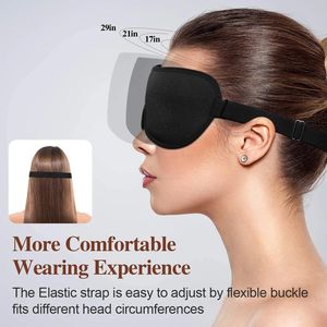 Gute Qualität lange Servicezeit gewichtete schlafende Augen maske Hot Transfer Frottee Waffel 3d Augen maske - Product Image 5