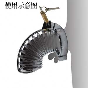 อุปกรณ์พรหมจรรย์ชายกรงไก่โลหะ, เข็มขัดพรหมจรรย์โลหะอวัยวะเพศชายล็อค, ดิลโด้ล็อคของเล่นทางเพศสําหรับผู้ชายเกย์ - Product Image 6