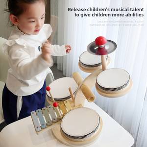 Instrumento Orff para enseñar a los niños, mesa de percusión de música de madera para bebés, niños y niñas, regalo de <span class=keywords><strong>cumpleaños</strong></span> para educación musical - Product Image 4