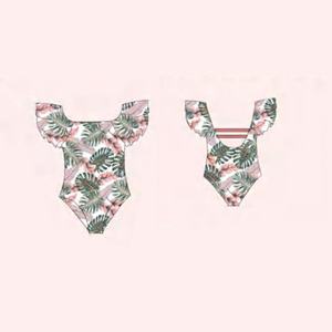 Traje de Baño Personalizado para Mamá e Hija, Conjunto Familiar de 6 Piezas, Traje de Baño de Una Pieza para Mujer, Bikini Estampado con Cuello en V, Ropa de Playa - Product Image 2