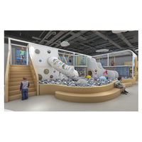 Aire de jeux intérieure en bois créative personnalisée, structure en bois, petite aire de jeux intérieure pour enfants avec toboggan, équipement de jeu de rôle
