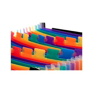 24 Pocket Office <strong>Suppliers</strong> A4 Expanding <strong>File</strong> Rainbow Layers <strong>Folder</strong> <strong>with</strong> <strong>Handle</strong> and Colorful Sticky Label - Product Image 6