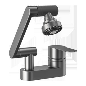 Grifo de cocina de doble orificio con válvula mezcladora de agua fría y caliente, fácil instalación - Product Image 1