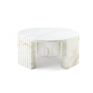 Table basse ronde en marbre au design moderne Mobilier de salon en pierre Table basse en marbre <span class=keywords><strong>caravelle</strong></span> - Product Image 2