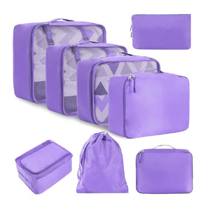 Accessoires de voyage légers, ensemble de 8 cubes de rangement pour bagages, gain de place - Product Image 1