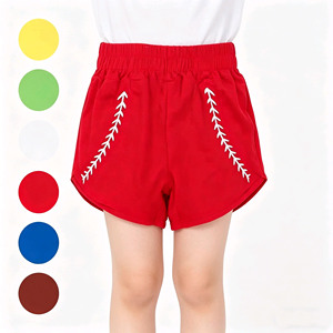 Pantalones Cortos Deportivos Personalizados, Casuales, Lisos, para el Día del Partido de Béisbol, para Equipos Escolares, Ropa Deportiva de Verano para Niñas - Product Image 1