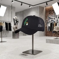 Casquette Trucker en Maille à 5 Panneaux Haut de Gamme OEM ODM avec Patch Brodé Personnalisé Alien pour Grossistes Usine BSCI Casquette d'Été Faible MOQ