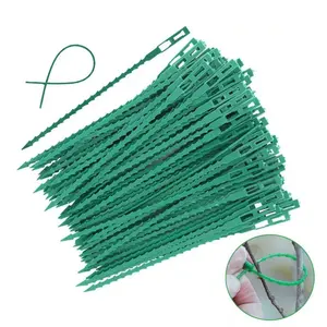 30 50 Peças Ajustável Planta Laços Jardim Suporte à Planta Árvore Arbusto Verde Multi-Função Sturdy Planta Plástica Twist Tie