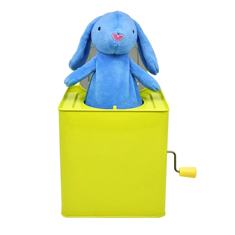 Jouets en peluche personnalisés musique en peluche jack dans la boîte jouet à manivelle pour enfants