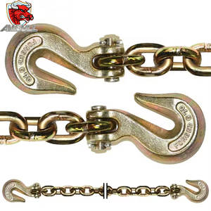 Ambull Chaînes de remorquage à usage intensif à des <span class=keywords><strong>prix</strong></span> abordables Chaînes de remorquage galvanisées G80 G70 en acier soudé Chaîne de remorquage 3/8 avec crochet plié - Product Image 4