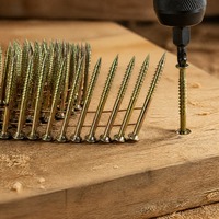 Clous en spirale lisses électrogalvanisés en fer avec revêtement vinyle, tige filetée, 75 mm, pour palettes industrielles et caisses en bois
