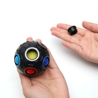 Jouets de football à doigts en gros, cube anti-stress à douze trous, gyroscope de doigt, jouet magique arc-en-ciel