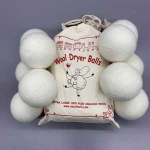 Boules de laine réutilisables, 6xl pack, 4,5 pièces, autocollants et feuilles de sèche-tissu, remplacement des rides et de protection statique, non parfumées - Product Image 6