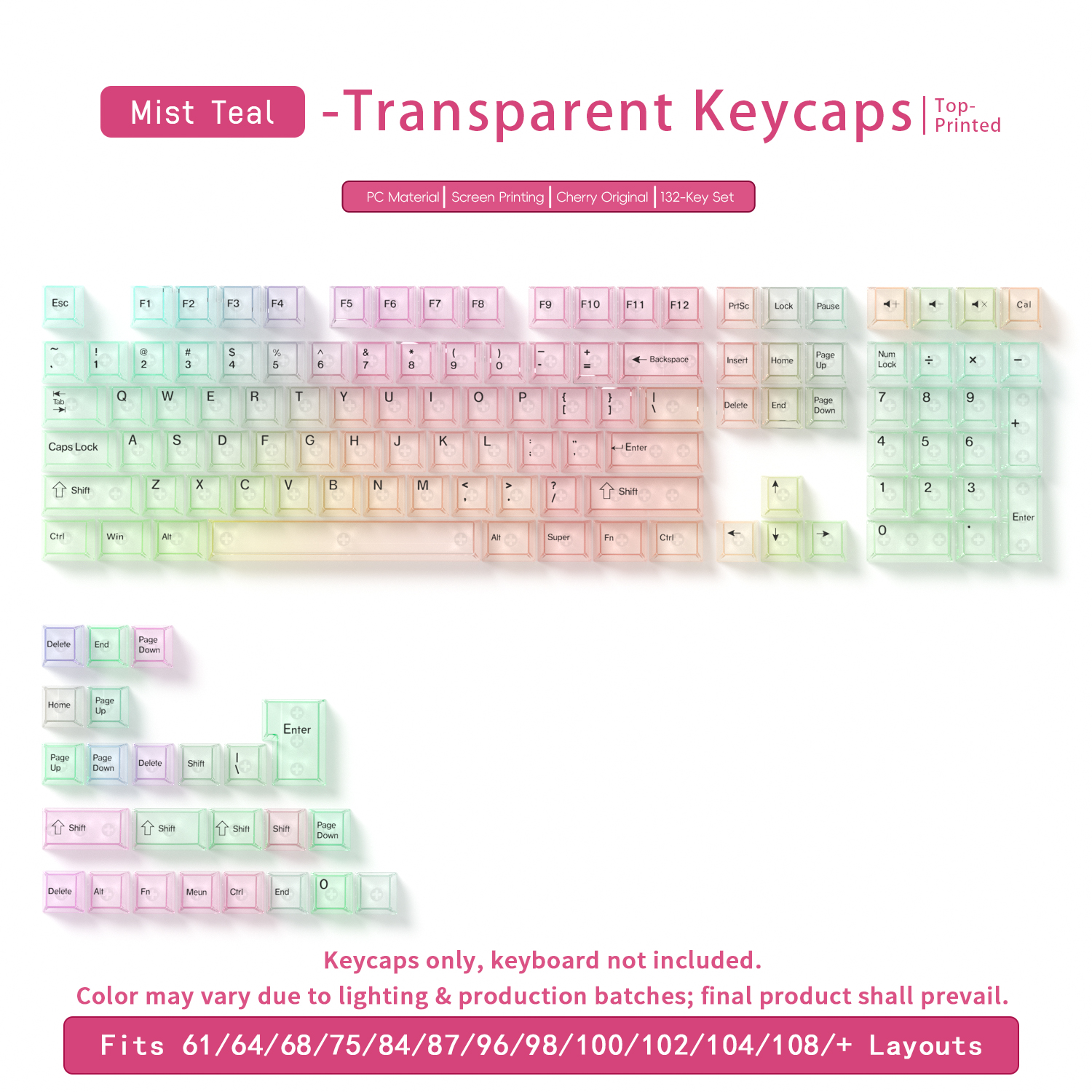 T-YC Misty Blue Layers Front-Printed