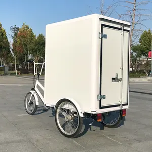 rear loaded stainless steel warm box tricycle electric cargo bike for delivery from factory maker