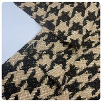 Tissu Tweed Métallisé Pied-de-Poule en Gros, 100% Polyester pour Petits Costumes Parfumés, Capes et Blazers, Vêtements d'extérieur Personnalisables